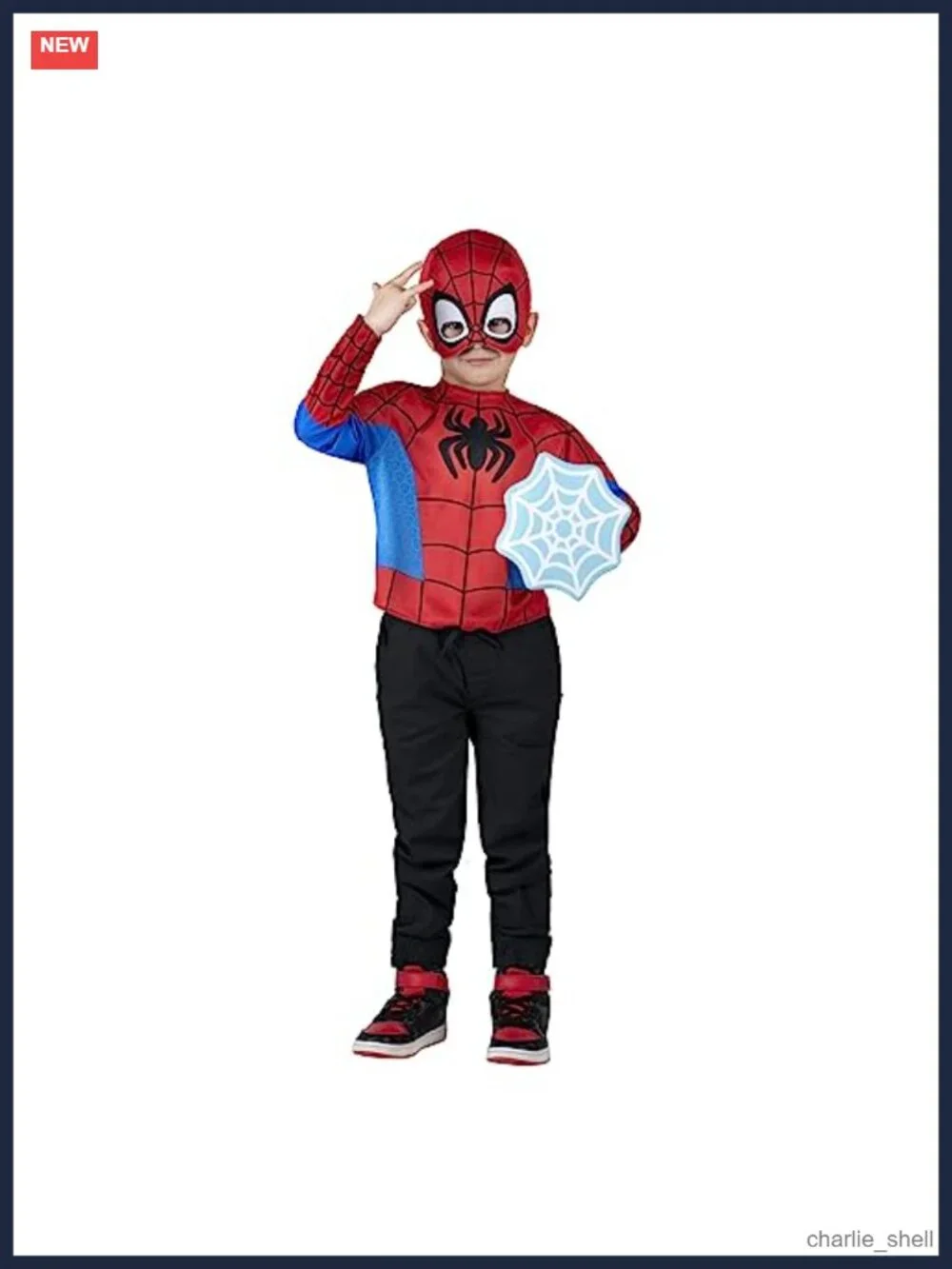 Spidey Toddler Dress-Up Box Long-Sleeved Top Half Mask Web Shield
